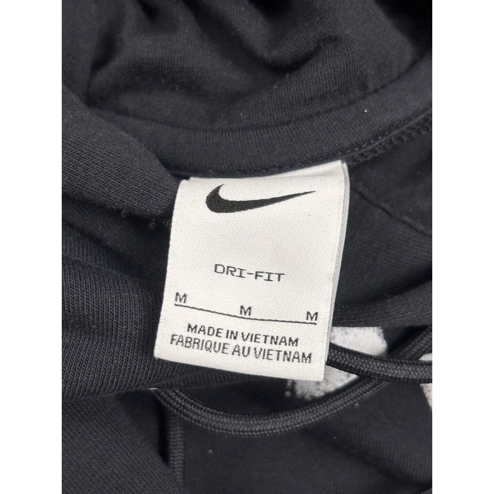 Nike Mens Dri-FIT Pullover Hoodie Black Distressed Logo Sweatshirt 3692 M